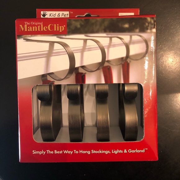 Mantle Clips for Stockings, Lights, and Garland - Picture 1 of 4